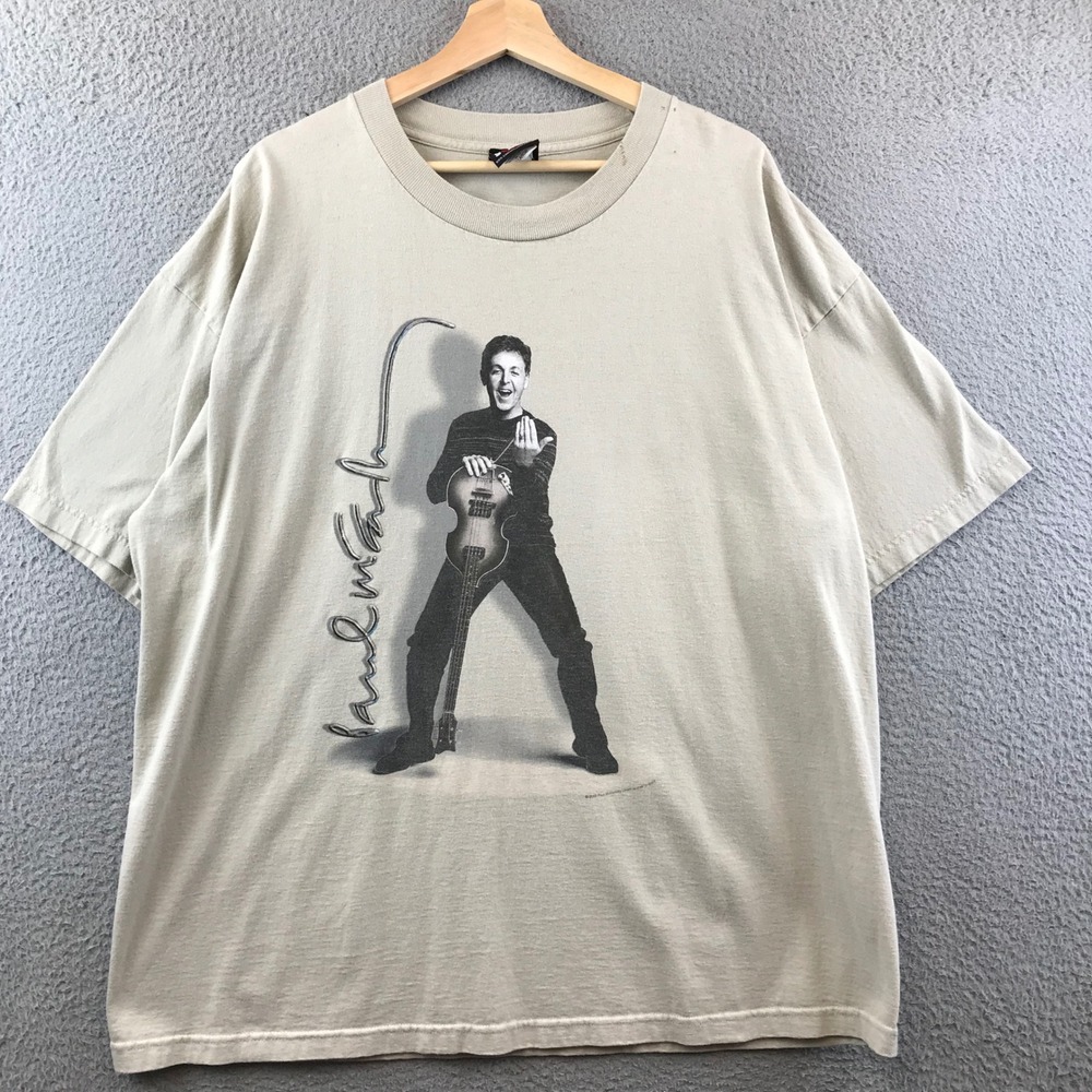 Vintage 2002 Paul McCartney‎ Concert Tour T-Shirt Band Music Graphic XXL